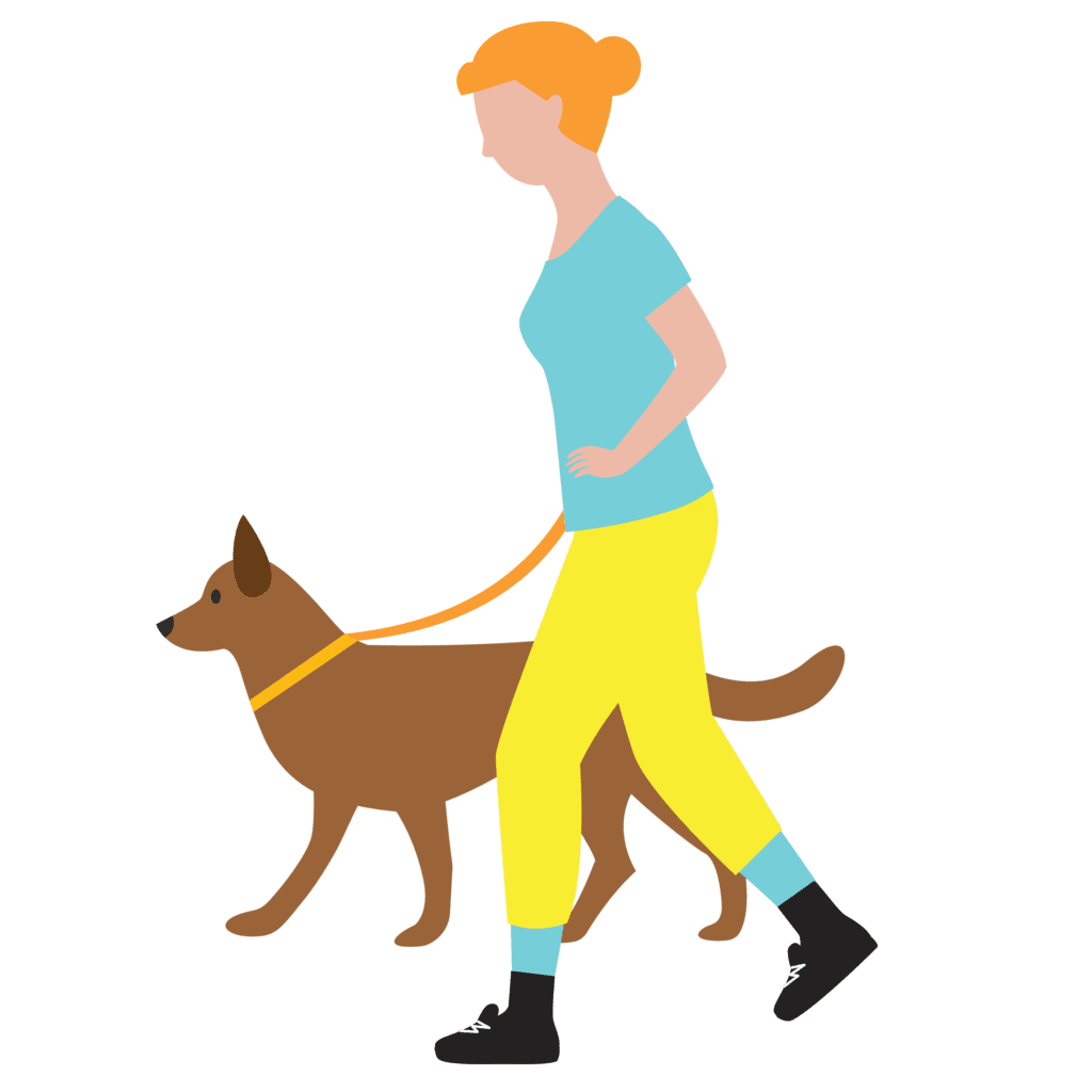 graphic-of-turkey-trot-character-dog-walker